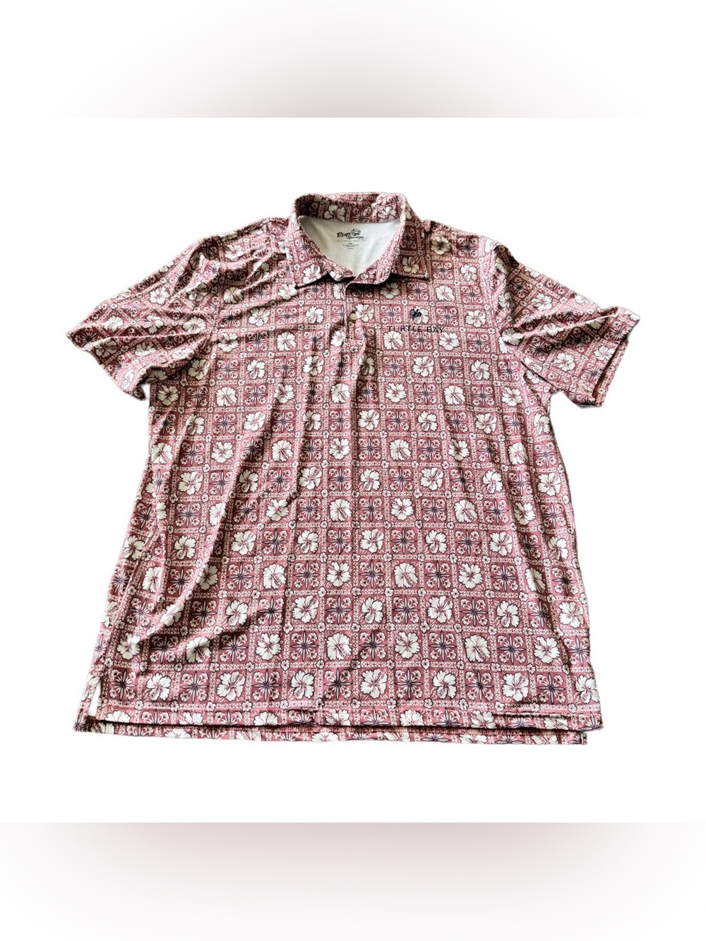 Reyn Spooner Polo Shirt Men's XXL Pua Patchwork Hawaiian Golf Athleisure Casual - Picture 3 of 5